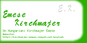emese kirchmajer business card